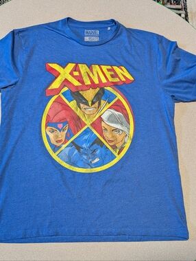 X-Men Men's XL T-shirt Marvel RSVLTS Blue  Crewneck Tee